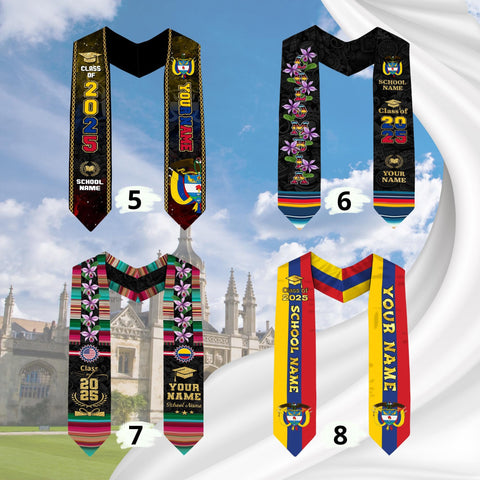Custom Colombian Graduation Sash 2025, Colombian Graduation Sash, Colombia  American Flag Stole, Colombia Graduation Stole, Graduation Gift