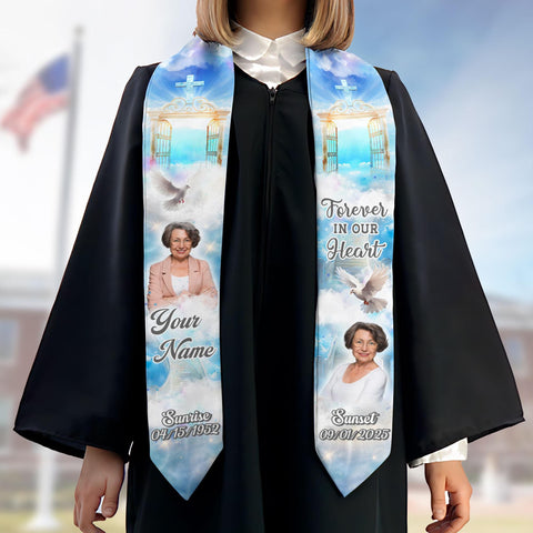 Custom In Loving Memory Graduation Stoles, Custom Graduation Stole with photos, Personalized Grad Stole, Gift for Graduate, Class of 2025