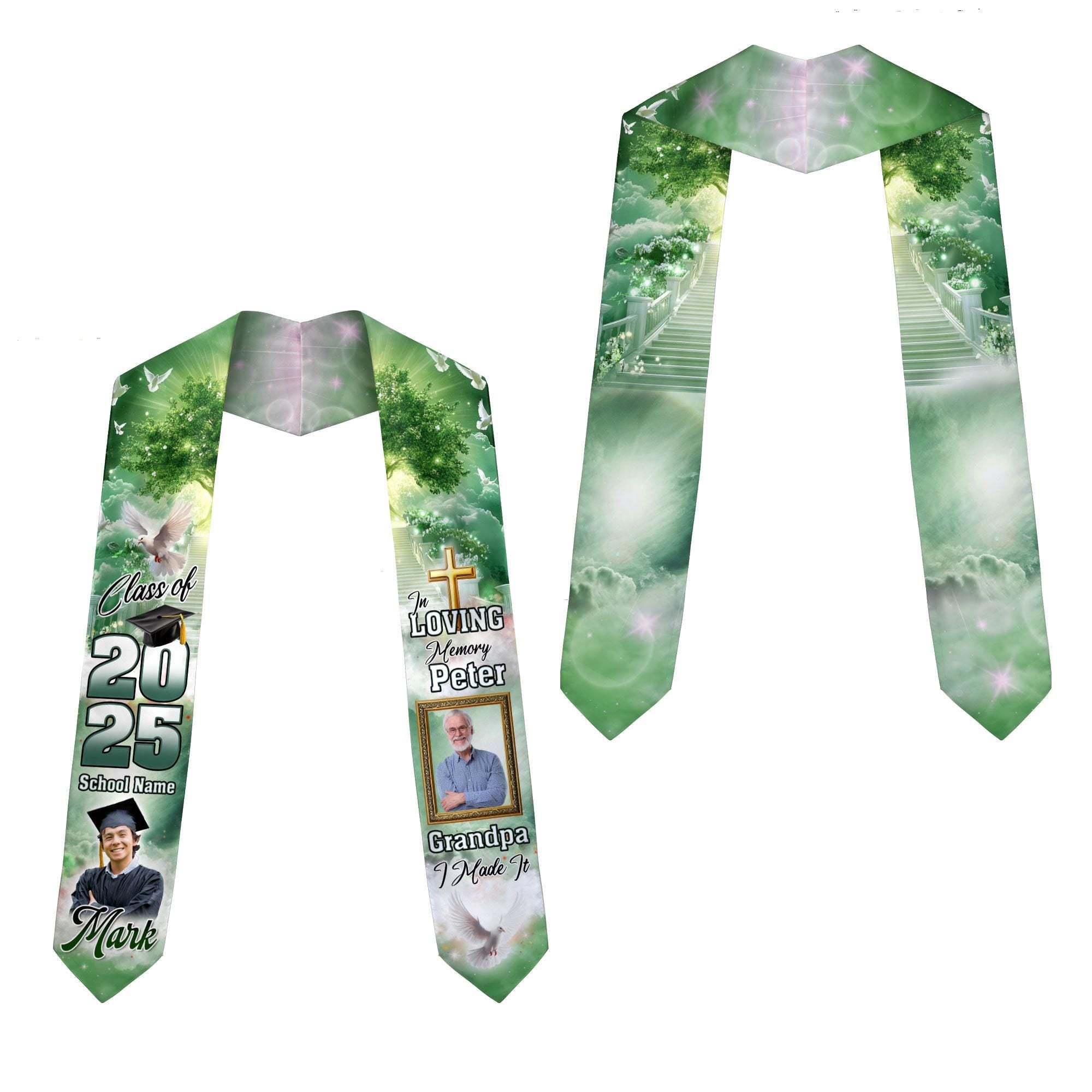 Custom In Loving Memory Graduation Stoles, Custom Graduation Stole with photos, Personalized Grad Stole, Gift for Graduate, Class of 2025
