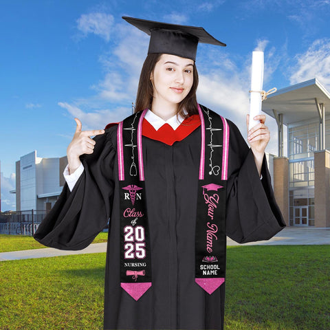 Customized Nursing Stole, Nursing Graduation Stole, RN Stole Nursing Stole Graduation 2025, Nursing Graduation, Nursing Stole Graduate 2025