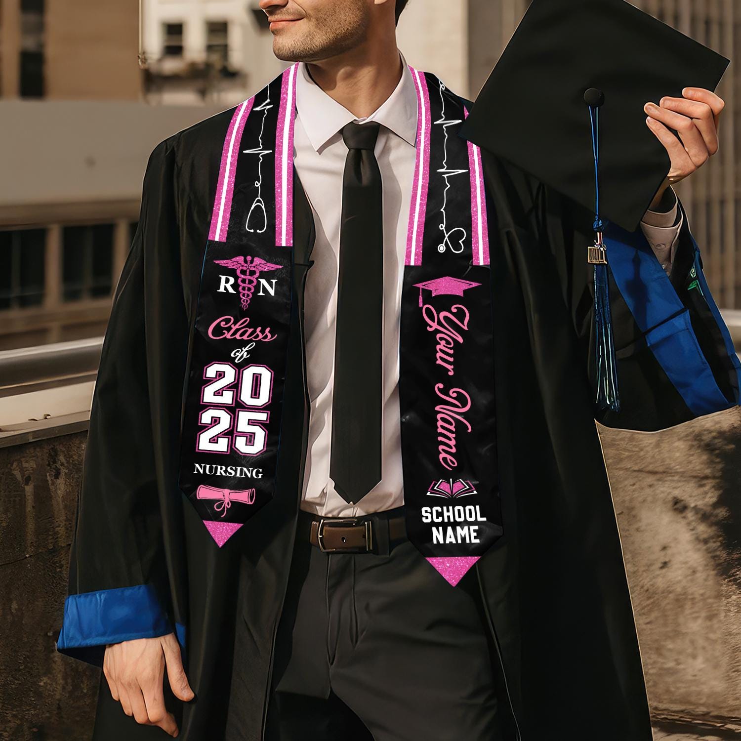 Customized Nursing Stole, Nursing Graduation Stole, RN Stole Nursing Stole Graduation 2025, Nursing Graduation, Nursing Stole Graduate 2025