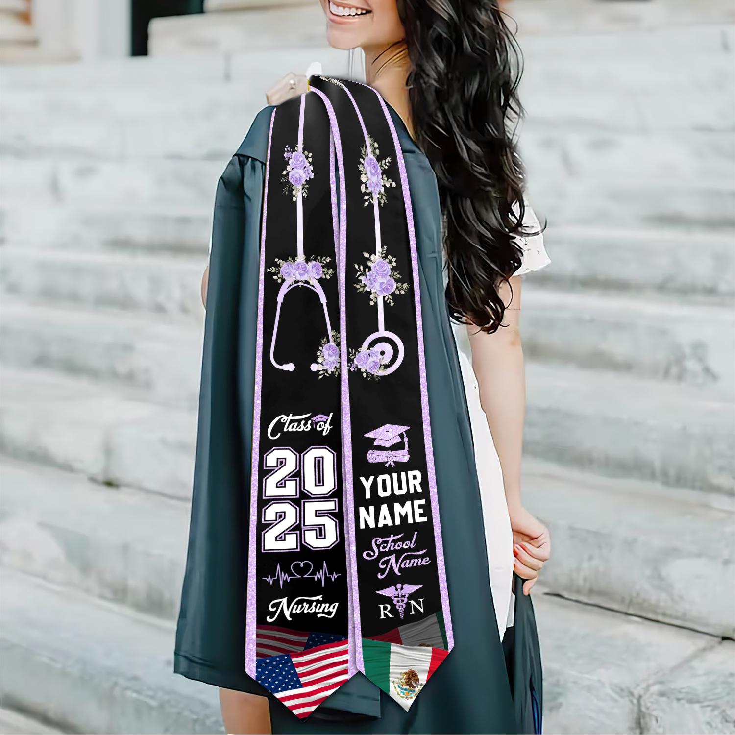 Customized Nursing Stole, Nursing Graduation Stole, RN Stole Nursing Stole Graduation 2025, Nursing Graduation, Nursing Stole Graduate 2025