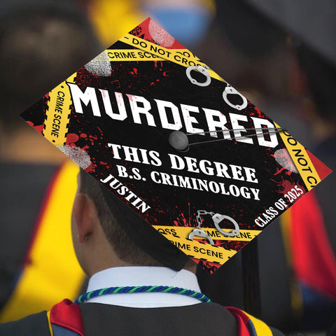 Custom Criminal Justice Graduation Cap, Personalized Criminology Grad Cap Topper, Graduation 2025
