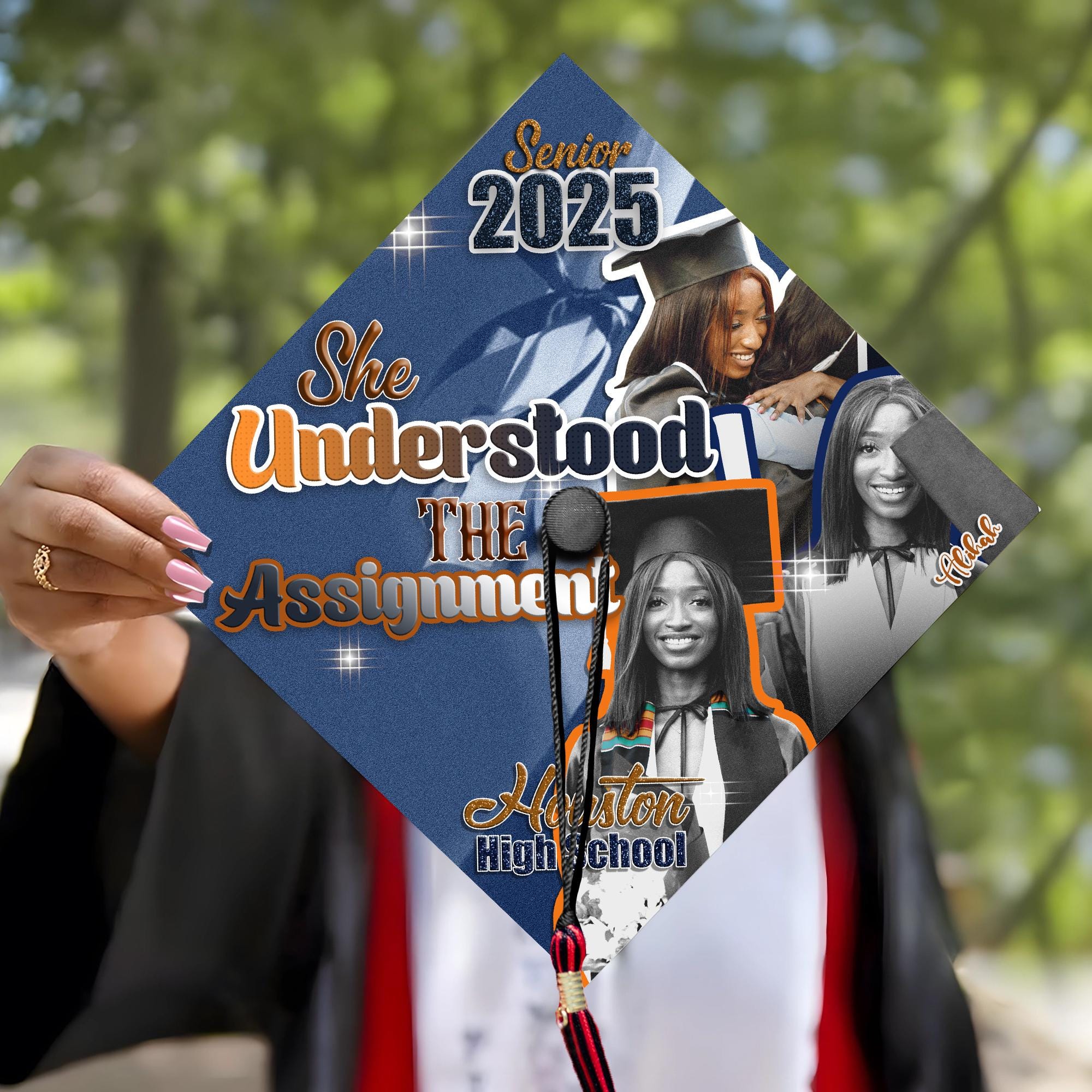 Custom Senior Graduation Cap Topper, High School Grad Cap Topper, Custom Photo Cap Decoration 2025