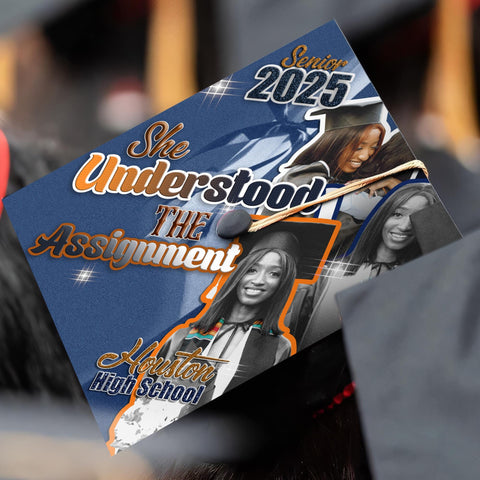 Custom Senior Graduation Cap Topper, High School Grad Cap Topper, Custom Photo Cap Decoration 2025