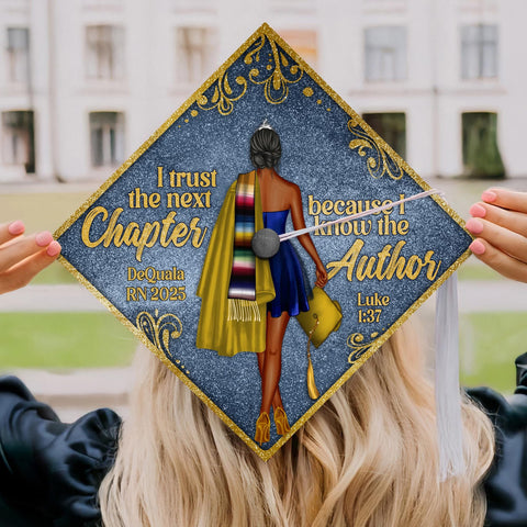 Custom God Bible Verse Graduation Cap Topper, Personalized Christian Grad Cap Topper, Class of 2025