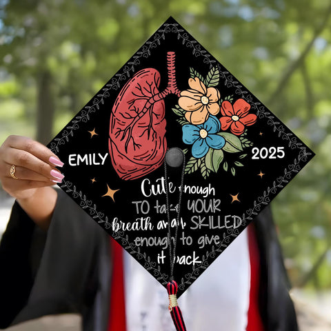 Funny Respiratory Therapist Graduation Cap, Personalized RT Grad Cap To Celebrate Your Big Day, RT Grad Gifts, Class Of 2025