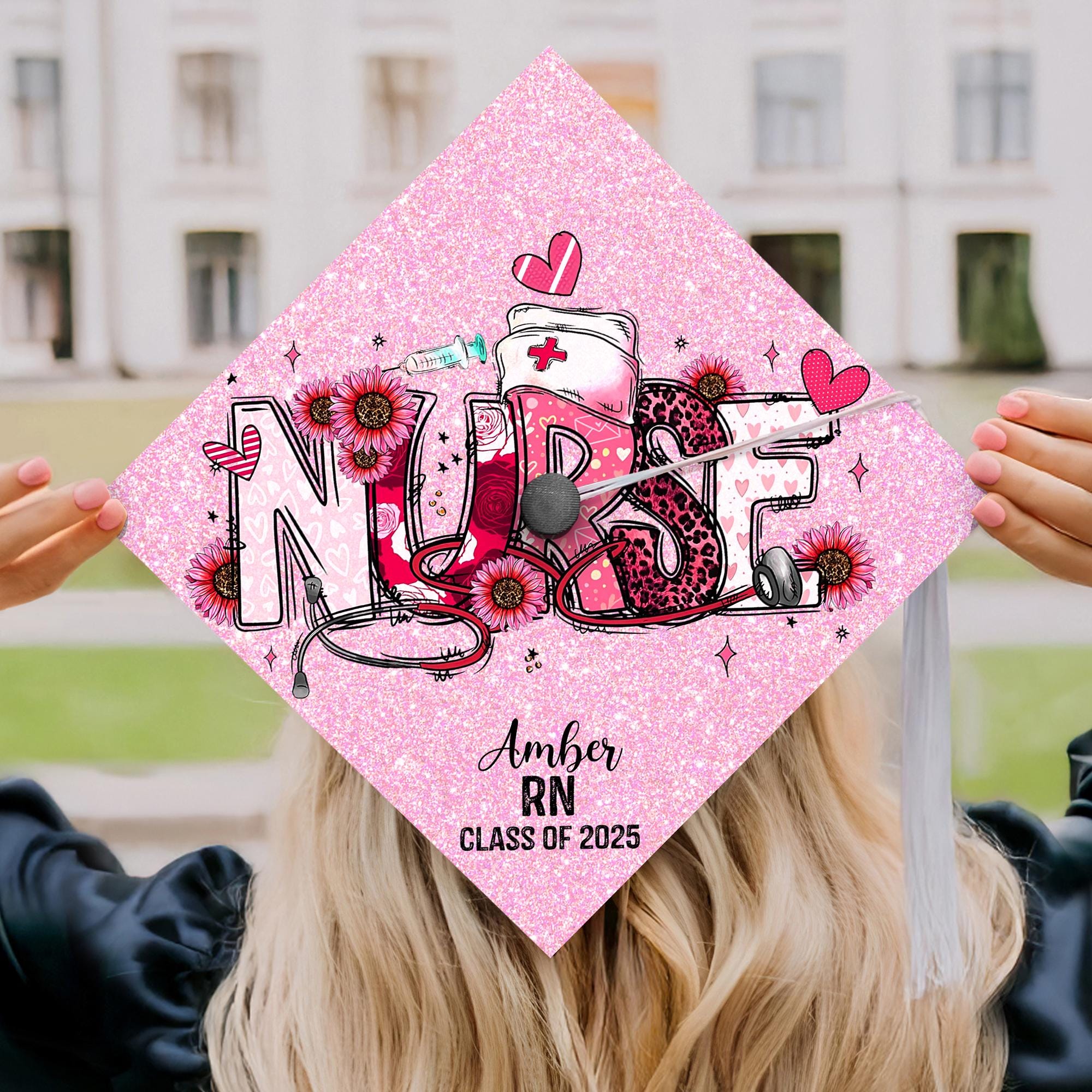 Personalized Nursing Graduation Cap, Custom Nursing Grad Cap Topper To Celebrate Your Big Day, Class Of 2025