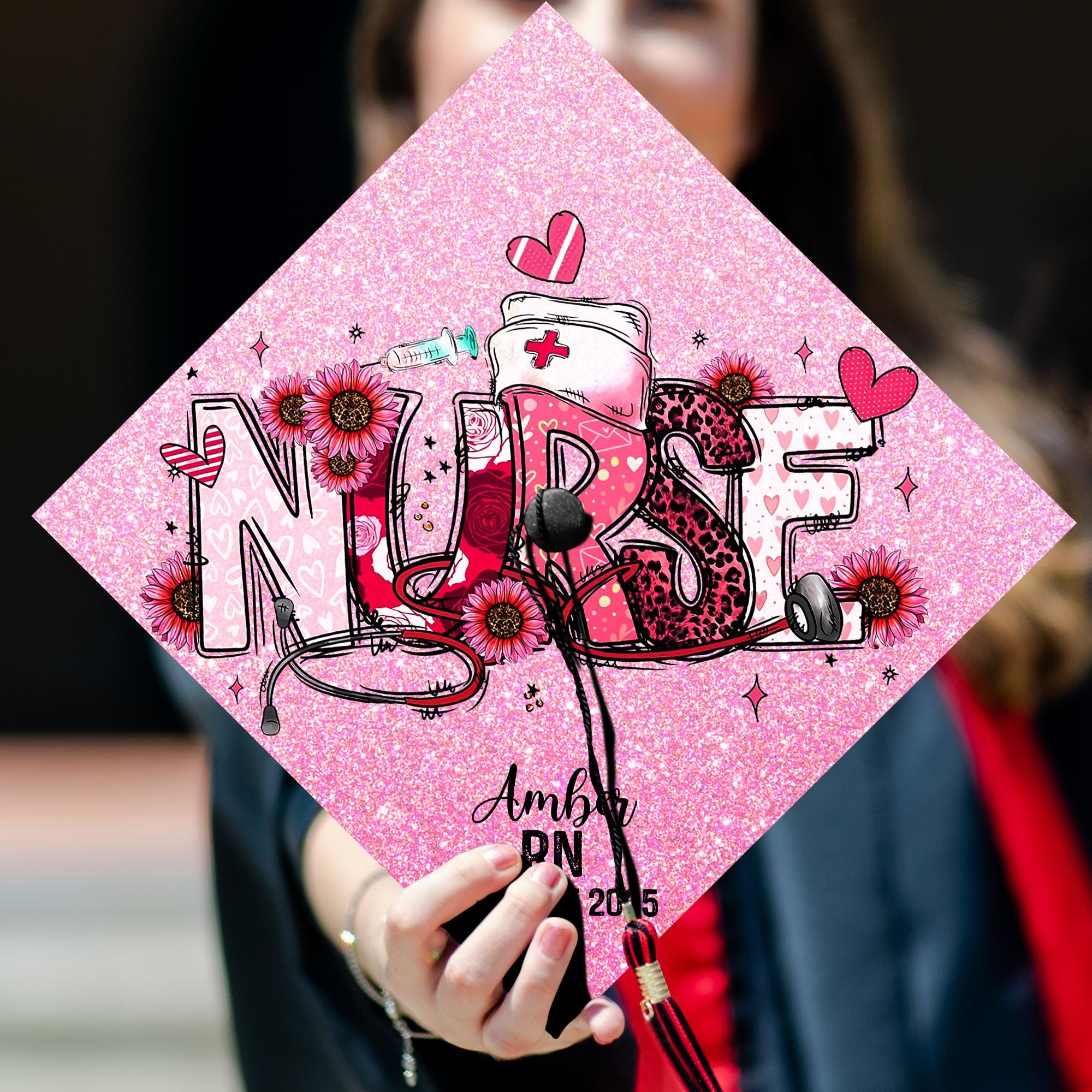 Personalized Nursing Graduation Cap, Custom Nursing Grad Cap Topper To Celebrate Your Big Day, Class Of 2025