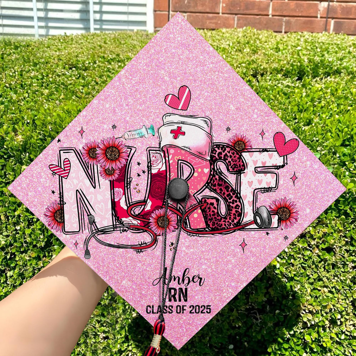Personalized Nursing Graduation Cap, Custom Nursing Grad Cap Topper To Celebrate Your Big Day, Class Of 2025