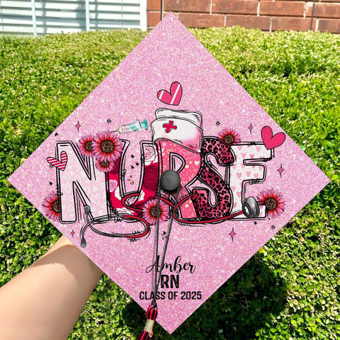 Personalized Nursing Graduation Cap, Custom Nursing Grad Cap Topper To Celebrate Your Big Day, Class Of 2025