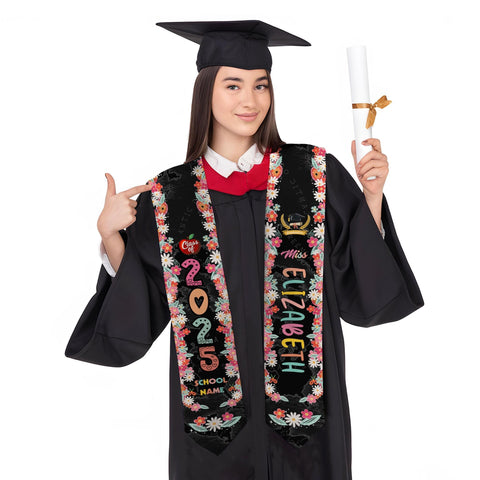 Custom Teacher Graduation Stole Class Of 2025, Teacher Stole 2025,Teacher Stole, Pencil Stole Graduation For Teachers, Sash For Teacher