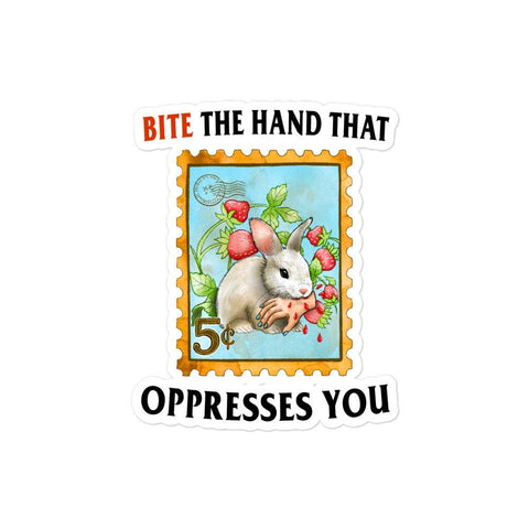 Bite the Hand Bubble-free stickers