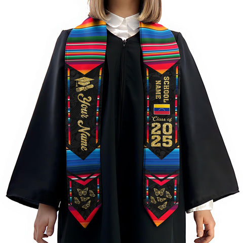 Personalized Venezuela Stole,Custom Venezuela Graduation Sash,Venezuela American Flag Graduation Sash 2025,Venezuela Stole,Venezuela Sash