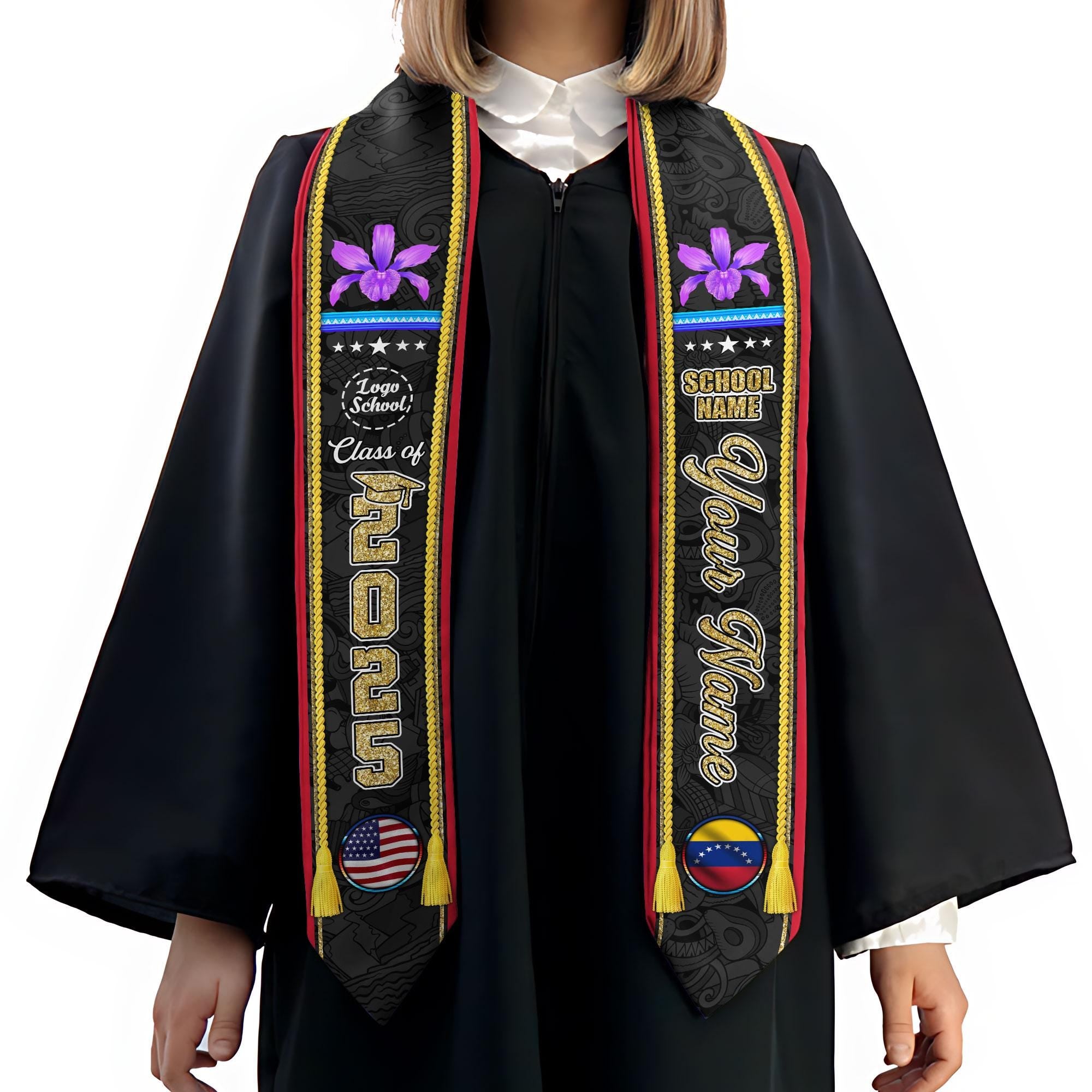 Personalized Venezuela Stole,Custom Venezuela Graduation Sash,Venezuela American Flag Graduation Sash 2025,Venezuela Stole,Venezuela Sash