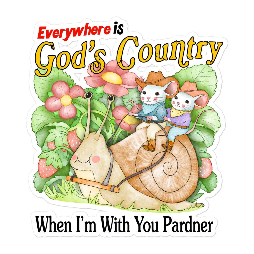 Everywheres Gods Country Bubble-free stickers