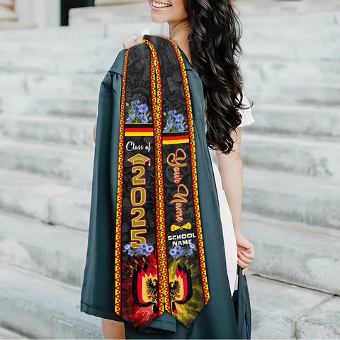 Personalized Germany Stole,Custom Germany Graduation Sash,Germany American Flag Graduation Sash 2025,Germany Stole,Germany Sash