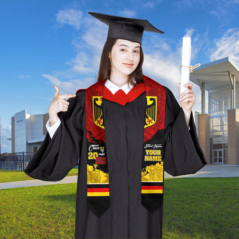 Personalized Germany Stole,Custom Germany Graduation Sash,Germany American Flag Graduation Sash 2025,Germany Stole,Germany Sash