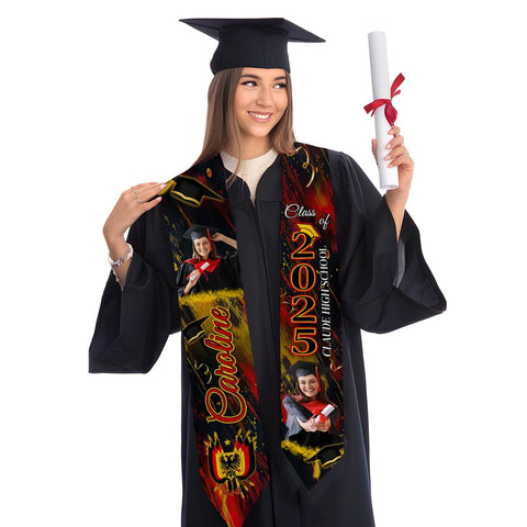 Personalized Germany Stole,Custom Germany Graduation Sash,Germany American Flag Graduation Sash 2025,Germany Stole,Germany Sash