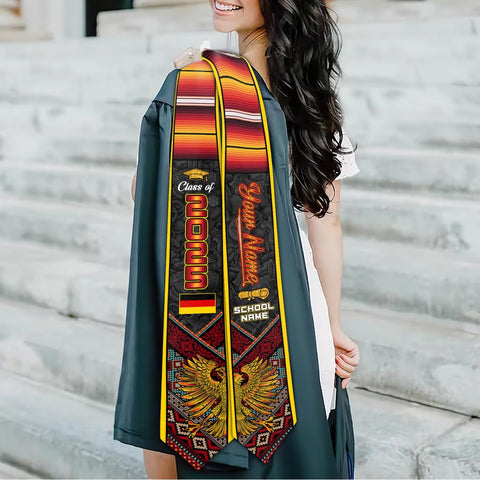 Personalized Germany Stole,Custom Germany Graduation Sash,Germany American Flag Graduation Sash 2025,Germany Stole,Germany Sash