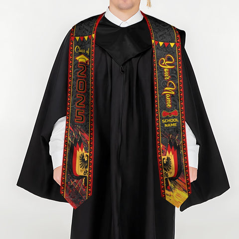 Personalized Germany Stole,Custom Germany Graduation Sash,Germany American Flag Graduation Sash 2025,Germany Stole,Germany Sash