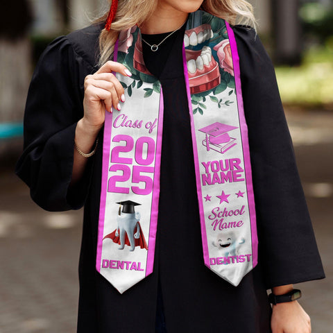 Customized Dental Stole, Dental Graduation Stole, Dental Assistant Stole Graduation 2025, Dental Graduation, Dentist Stole Graduate 2025
