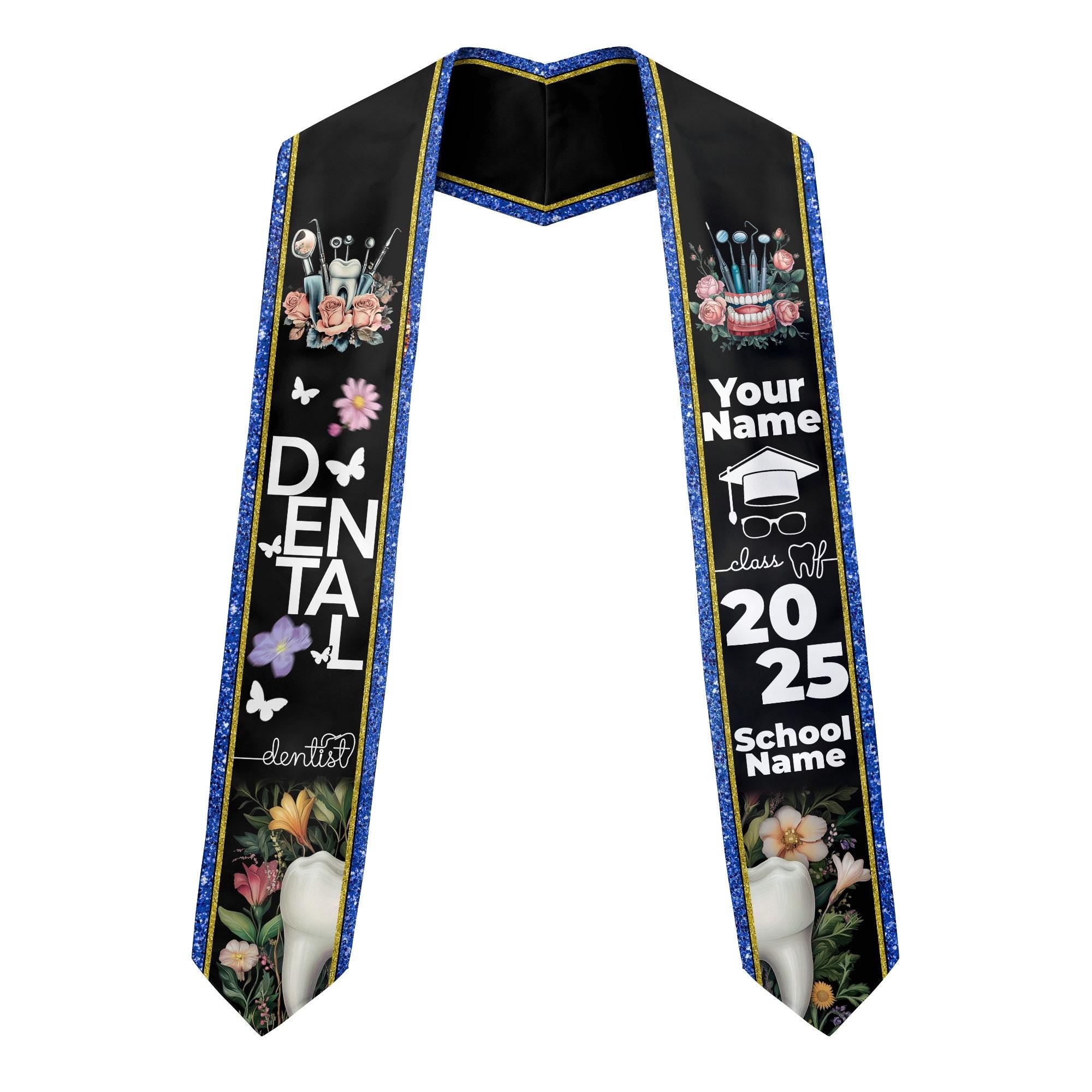 Customized Dental Stole, Dental Graduation Stole, Dental Assistant Stole Graduation 2025, Dental Graduation, Dentist Stole Graduate 2025