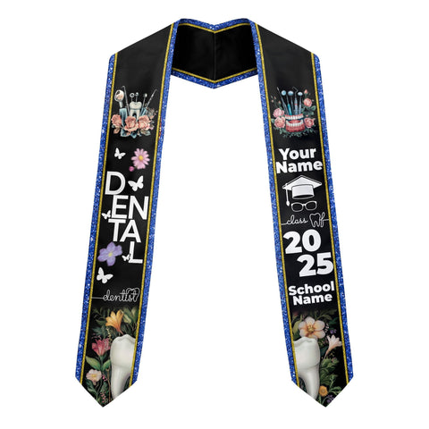 Customized Dental Stole, Dental Graduation Stole, Dental Assistant Stole Graduation 2025, Dental Graduation, Dentist Stole Graduate 2025
