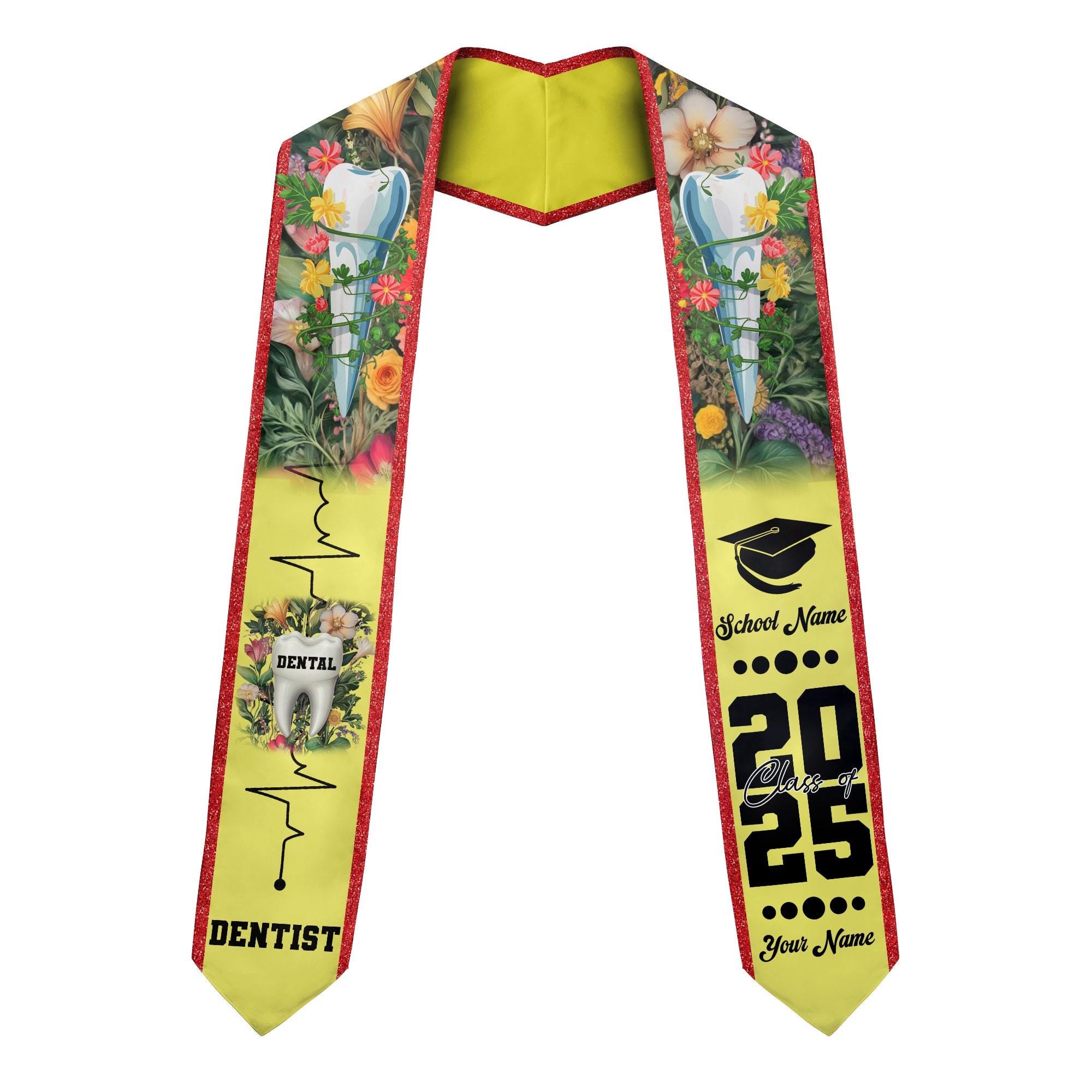 Customized Dental Stole, Dental Graduation Stole, Dental Assistant Stole Graduation 2025, Dental Graduation, Dentist Stole Graduate 2025