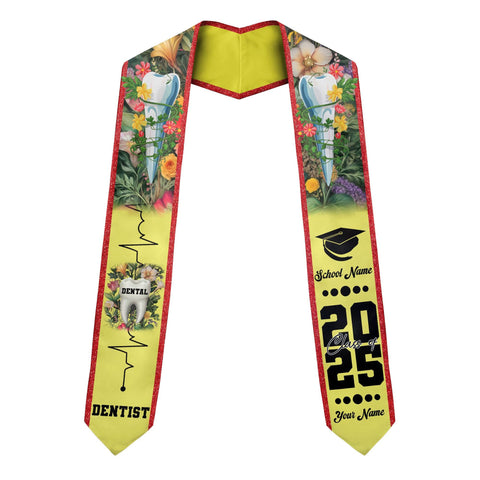 Customized Dental Stole, Dental Graduation Stole, Dental Assistant Stole Graduation 2025, Dental Graduation, Dentist Stole Graduate 2025