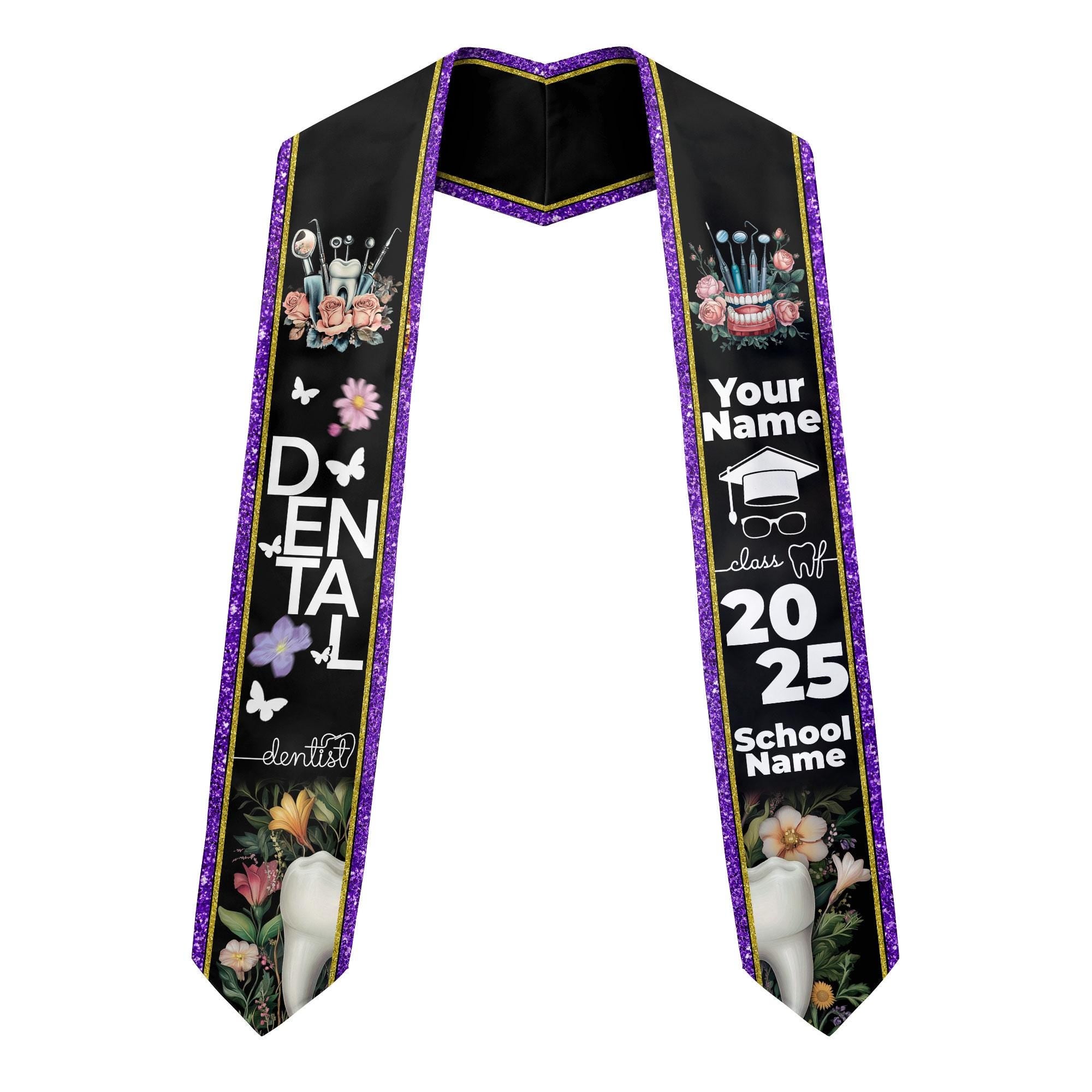 Customized Dental Stole, Dental Graduation Stole, Dental Assistant Stole Graduation 2025, Dental Graduation, Dentist Stole Graduate 2025