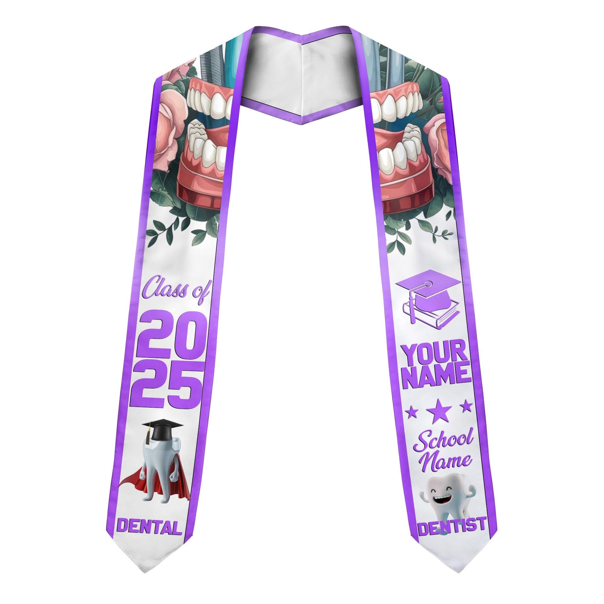 Customized Dental Stole, Dental Graduation Stole, Dental Assistant Stole Graduation 2025, Dental Graduation, Dentist Stole Graduate 2025