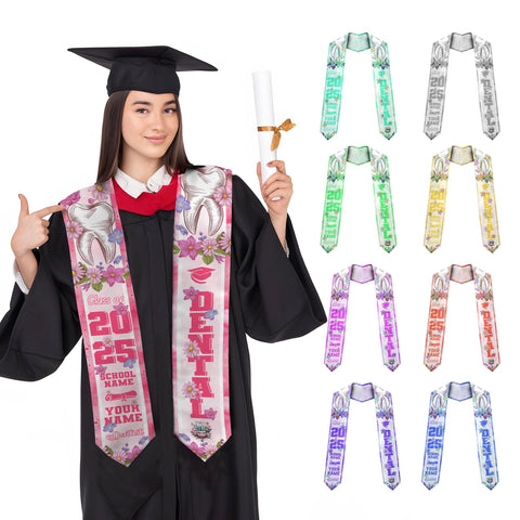 Customized Dental Stole, Dental Graduation Stole, Dental Assistant Stole Graduation 2025, Dental Graduation, Dentist Stole Graduate 2025