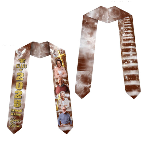 Custom In Loving Memory Graduation Stoles, Custom Graduation Stole with photos, Personalized Grad Stole, Gift for Graduate, Class of 2025