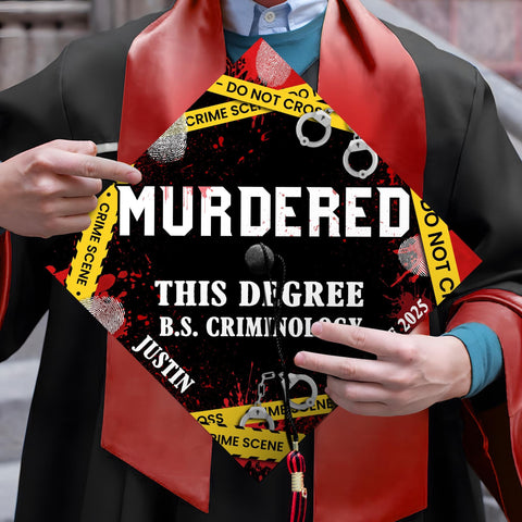 Custom Criminal Justice Graduation Cap, Personalized Criminology Grad Cap Topper, Graduation 2025