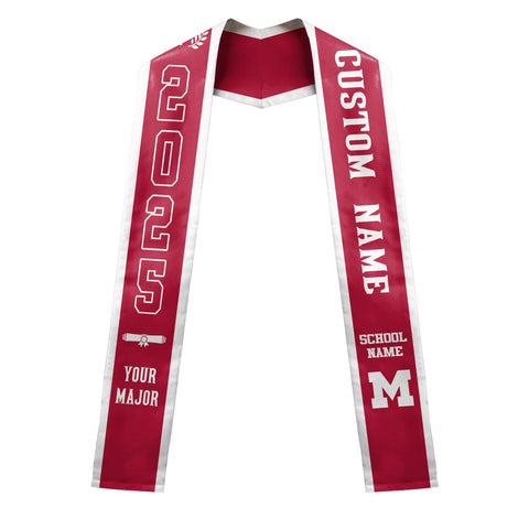 Personalized Your School Colors Graduation Stole, Grad Gift, Gift For Graduate, College Graduation Class of 2025 ID-0419-EBFO