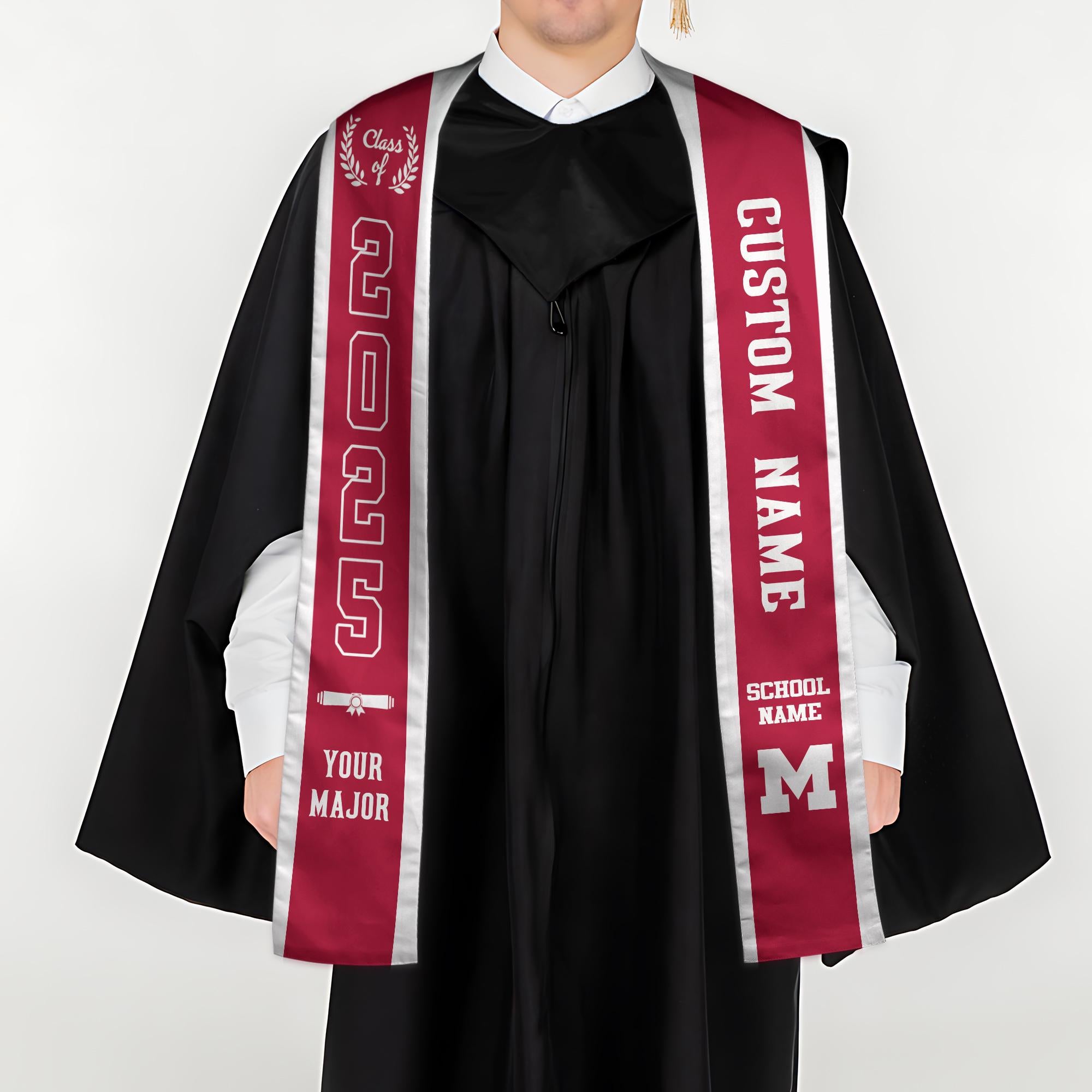 Personalized Your School Colors Graduation Stole, Grad Gift, Gift For Graduate, College Graduation Class of 2025 ID-0419-EBFO