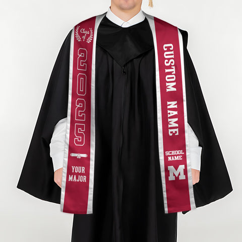 Personalized Your School Colors Graduation Stole, Grad Gift, Gift For Graduate, College Graduation Class of 2025 ID-0419-EBFO