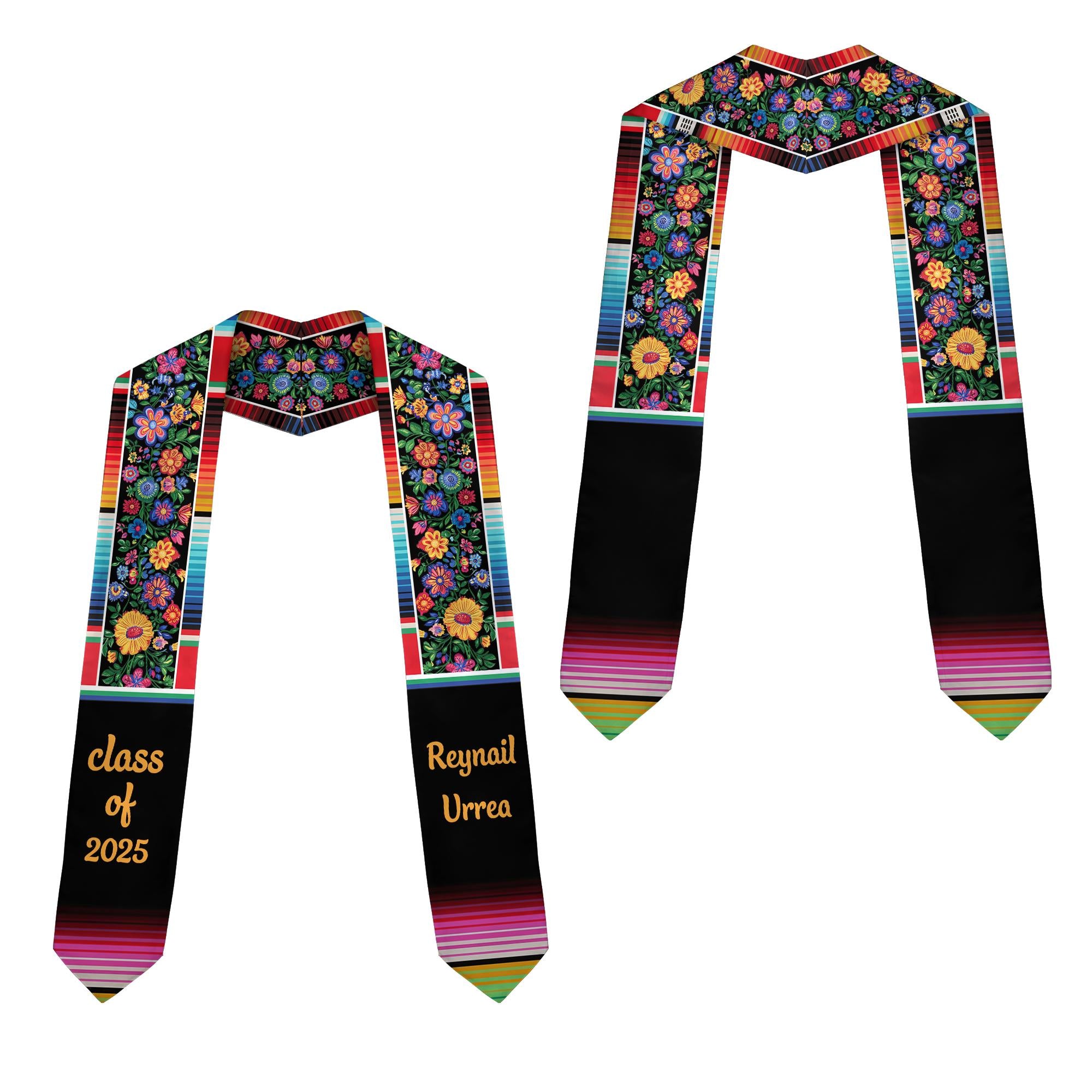 Custom Mexican Grad Stole, Class 2025 Stole Sash, Mexican Graduation Stole, Custom Latina Graduation Sash, Class of 2025 ID-0419-VCNM
