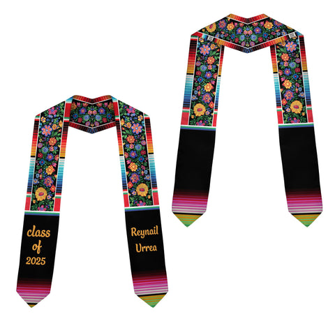 Custom Mexican Grad Stole, Class 2025 Stole Sash, Mexican Graduation Stole, Custom Latina Graduation Sash, Class of 2025 ID-0419-VCNM