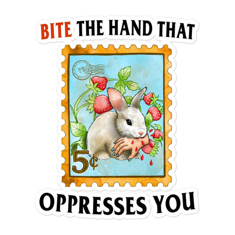 Bite the Hand Bubble-free stickers
