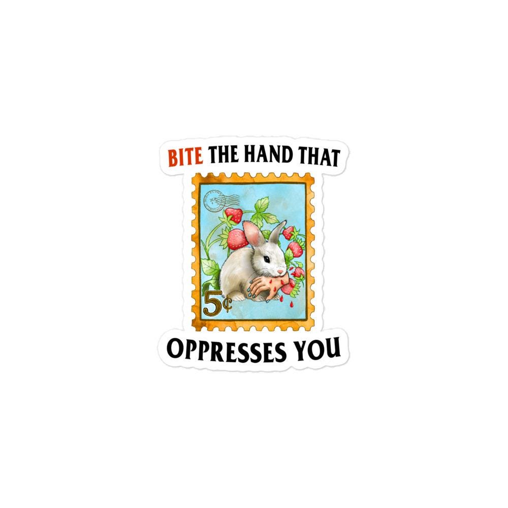 Bite the Hand Bubble-free stickers