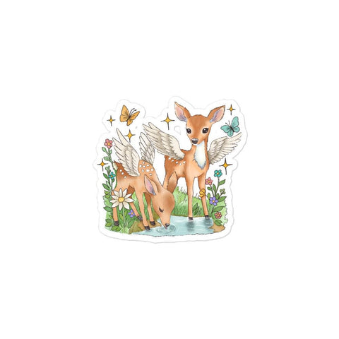 Meadow Deer (No Text) Bubble-free stickers