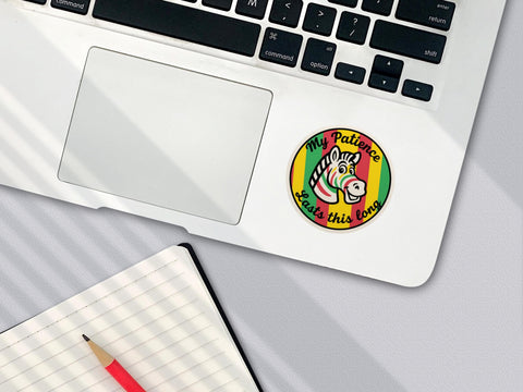 Funny Retro Zebra Gum Sticker, Sarcastic Sticker, Funny Laptop Sticker, Water Bottle Sticker, Humor Decal, 90s Nostalgia Gift