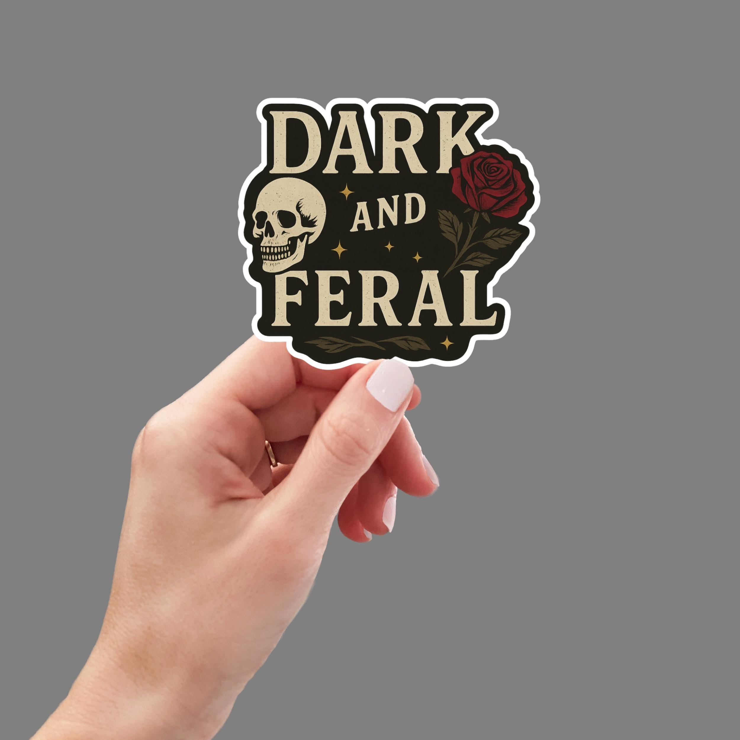 Dark and Feral Smut Sticker, Funny Romance Reader Sticker, Kindle Sticker, Laptop Decal, BookTok Smut Gift, Sarcastic Spicy Book Sticker