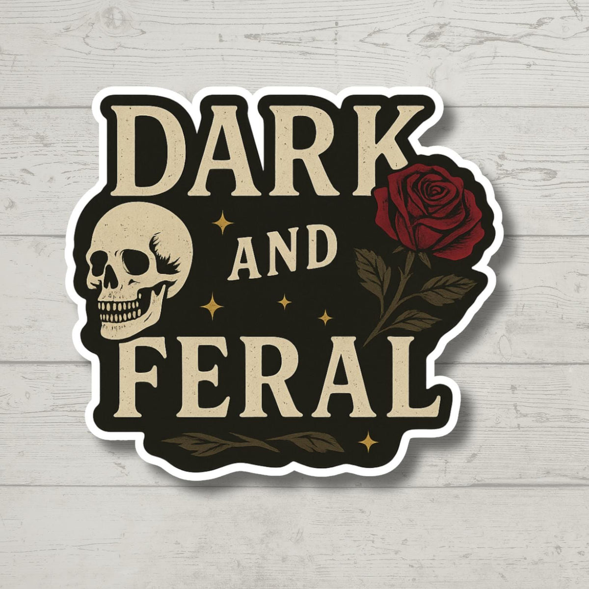 Dark and Feral Smut Sticker, Funny Romance Reader Sticker, Kindle Sticker, Laptop Decal, BookTok Smut Gift, Sarcastic Spicy Book Sticker