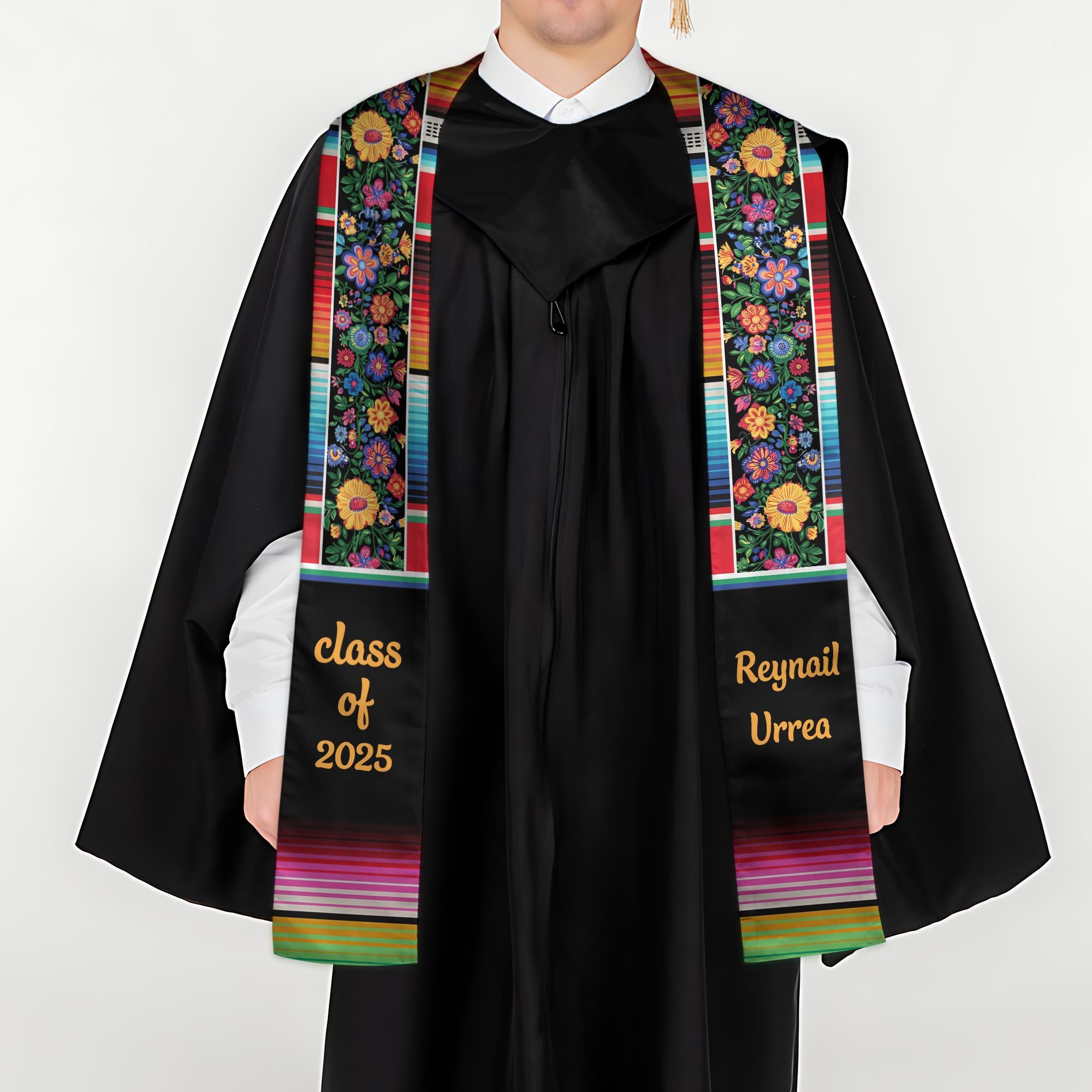 Custom Mexican Grad Stole, Class 2025 Stole Sash, Mexican Graduation Stole, Custom Latina Graduation Sash, Class of 2025 ID-0419-VCNM