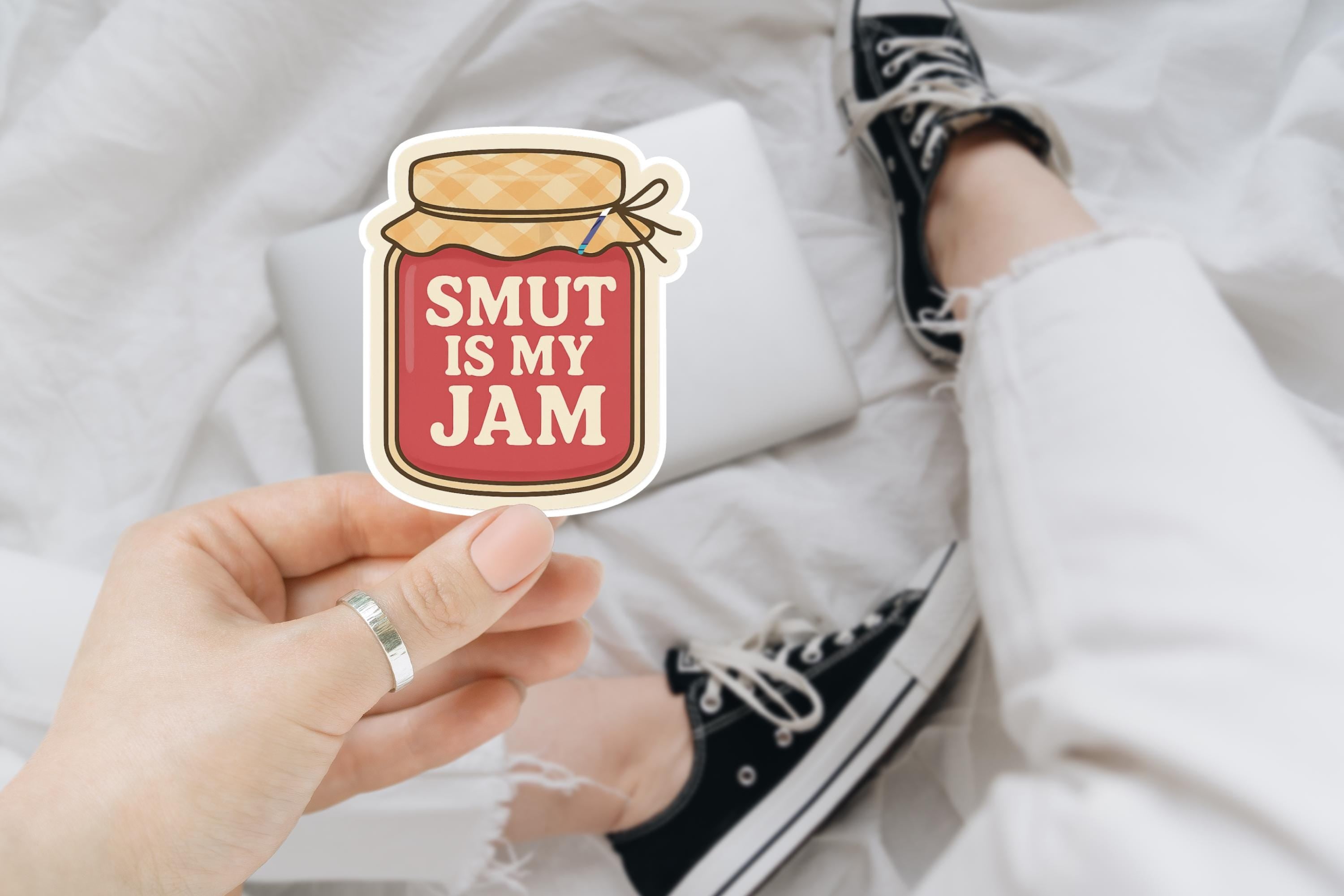 Smut is my jam, laptop stickers, funny stickers, sarcastic sticker, funny gift, sticker, funny smut