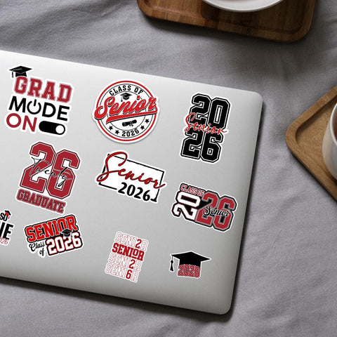 10 Pcs Senior Class of 2026 Sticker Pack - 10 Vinyl Stickers, Graduation, High School, Class Pride, Graduation Gifts, Decor