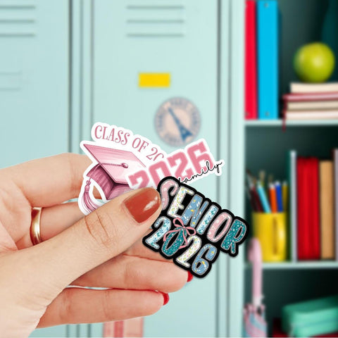 10 Pcs Senior Class of 2026 Sticker Pack – Pastel Vinyl Stickers, Graduation, Class Pride, Senior Year, High School Graduation, Soft Colors